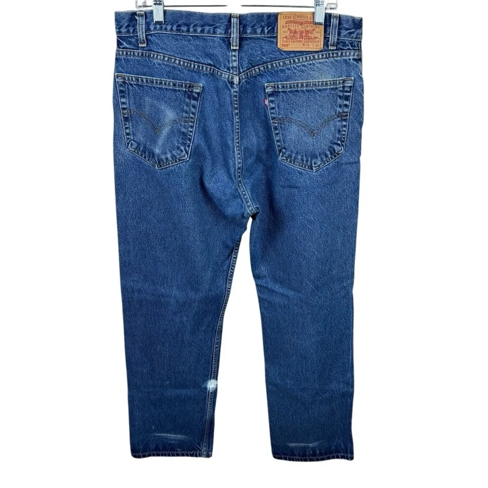 Levi's Y2K Vintage Relax Fit 505 Blue Jeans with Flaw 36X30